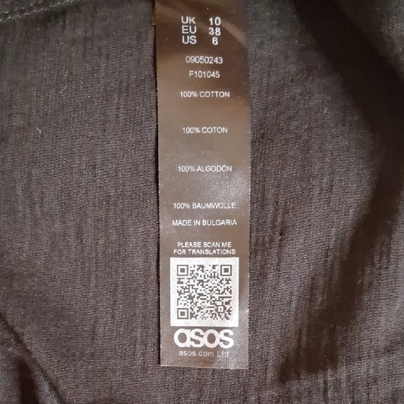 Asos Black Long Sleeve Dress US Size 6 - Picture 13 of 14